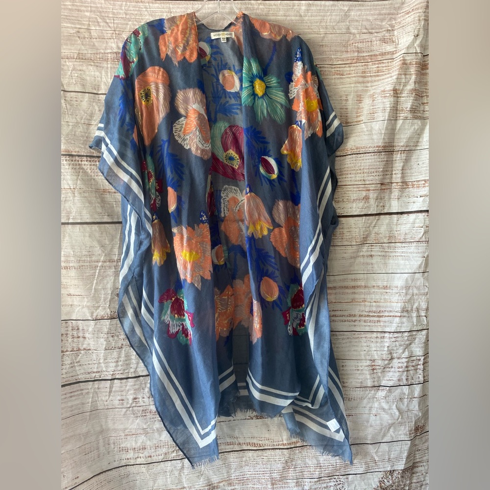 Lightweight chiffon kimono cardigan, silky quick dry style casual cover up